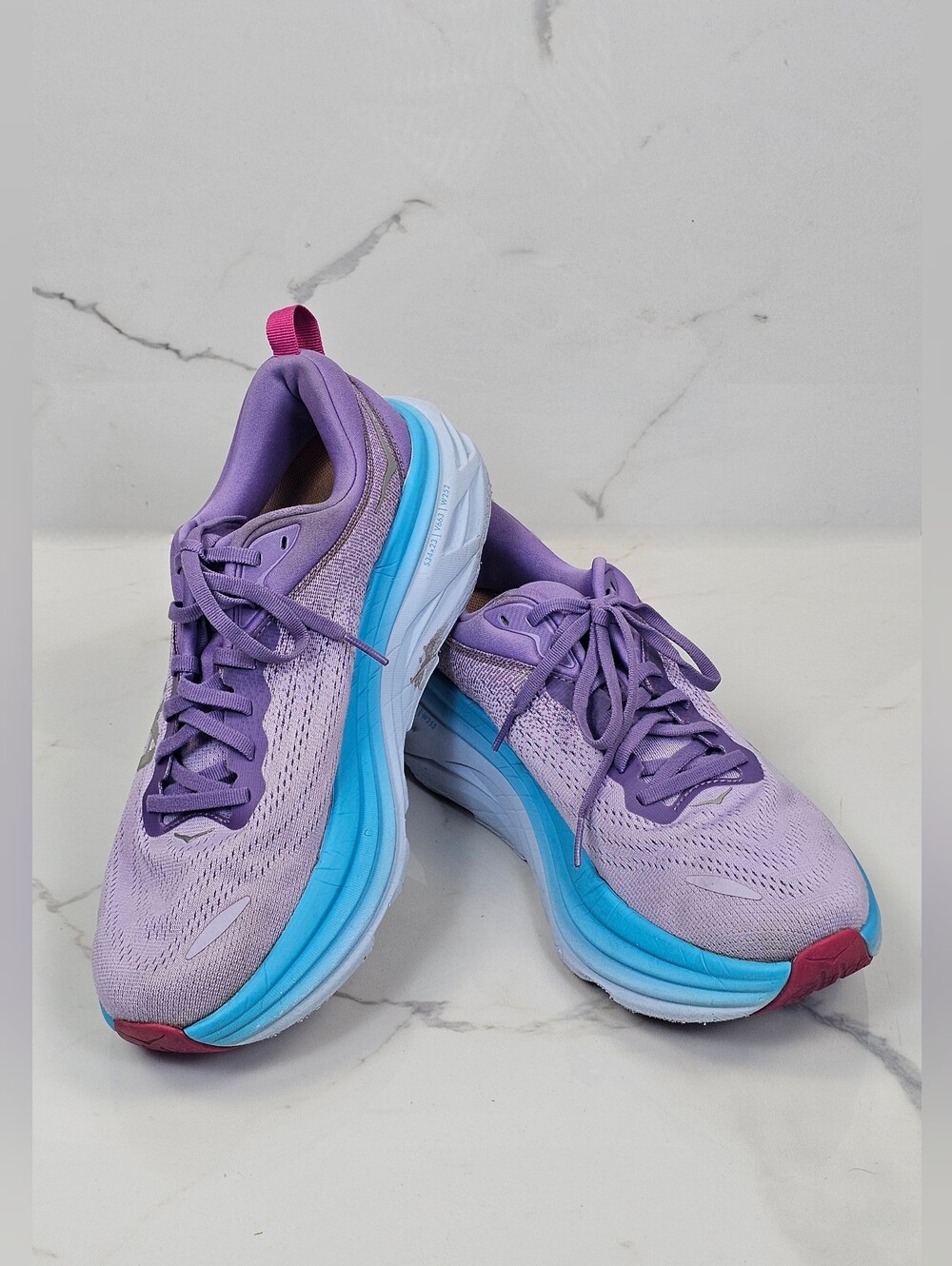 HOKA ONE ONE Bondi 8 Women’s Size 10B Purple Blue Max Cushion Running Shoes - Picture 13 of 13